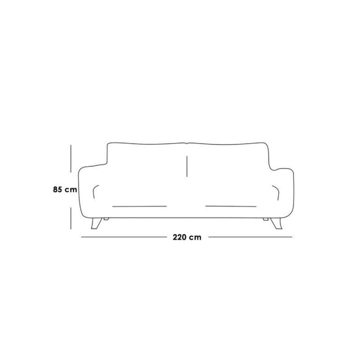 Alhome Swedish wood and linen 3 Seaters Sofa - White - Zrafh.com - Your Destination for Baby & Mother Needs in Saudi Arabia