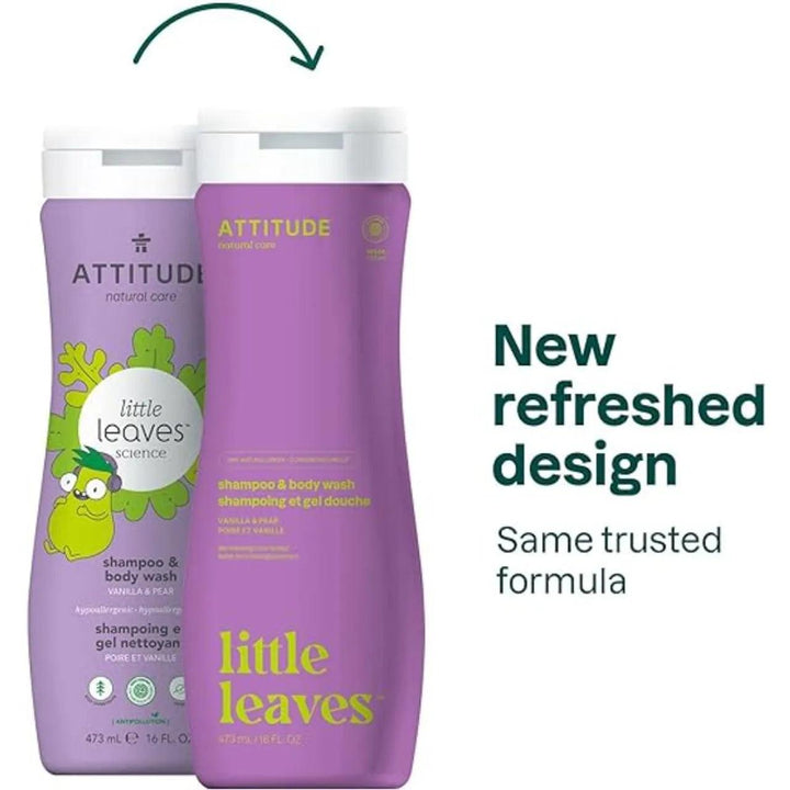 Attitude - 2-in-1 Little Leaves Shampoo 473ml - Vanilla & Pear - Zrafh.com - Your Destination for Baby & Mother Needs in Saudi Arabia