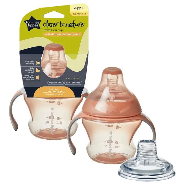 Tommee Tippee Transition Cup - 4-7 Months - Orange - Zrafh.com - Your Destination for Baby & Mother Needs in Saudi Arabia