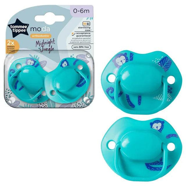 Tommee Tippee Closer to Nature 2 Orthodontic Soothers - 2 Pieces - 0-6 Months - Zrafh.com - Your Destination for Baby & Mother Needs in Saudi Arabia