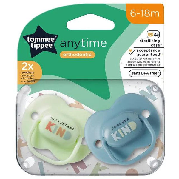 Tommee Tippee soother silicone - 6 To 18 Months - 2 Pieces - Zrafh.com - Your Destination for Baby & Mother Needs in Saudi Arabia