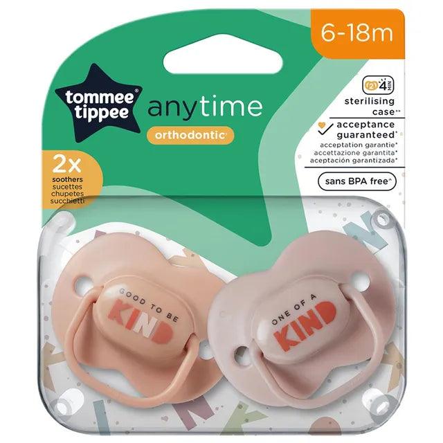 Tommee Tippee soother silicone - 6 To 18 Months - 2 Pieces - Zrafh.com - Your Destination for Baby & Mother Needs in Saudi Arabia