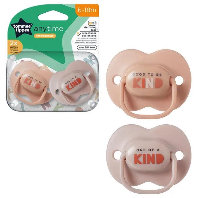 Tommee Tippee soother silicone - 6 To 18 Months - 2 Pieces - Zrafh.com - Your Destination for Baby & Mother Needs in Saudi Arabia