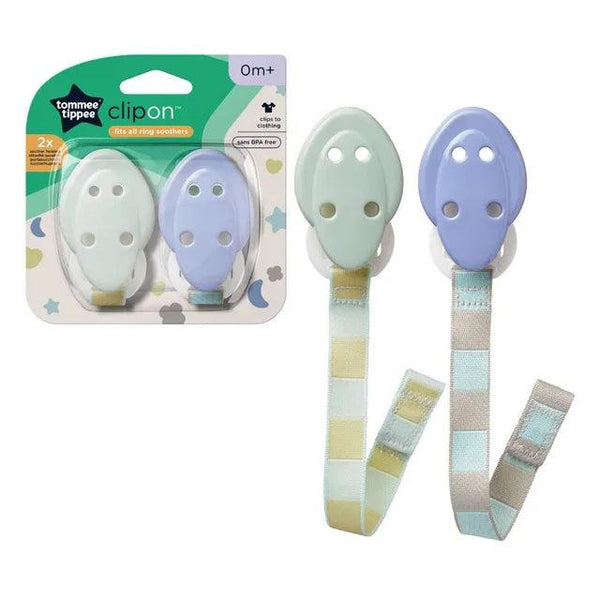 Tommee Tippee - Soother Holder Pack of 2 - Assorted - Zrafh.com - Your Destination for Baby & Mother Needs in Saudi Arabia