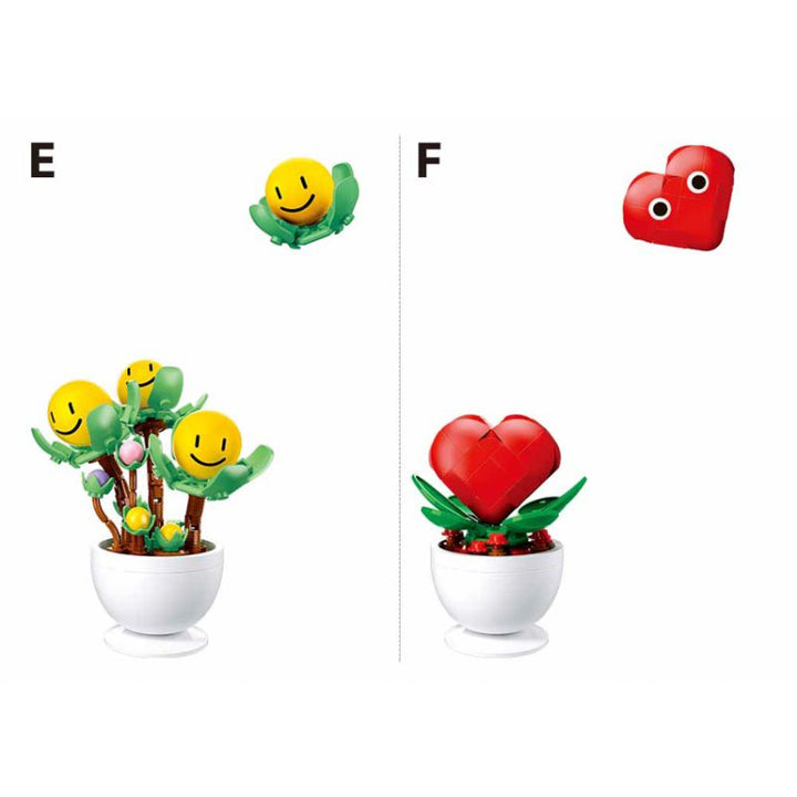 Sluban Potted Plants Cartoon Building And Construction Toys Set - 6in1 - 529 Pieces - Zrafh.com - Your Destination for Baby & Mother Needs in Saudi Arabia