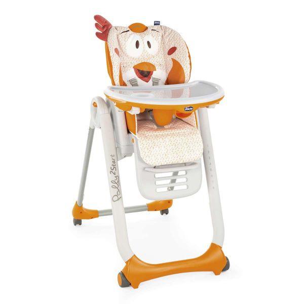 Chicco Polly 2 Start Highchair Fancy Chicken 4 Wheel Yellow - Zrafh.com - Your Destination for Baby & Mother Needs in Saudi Arabia