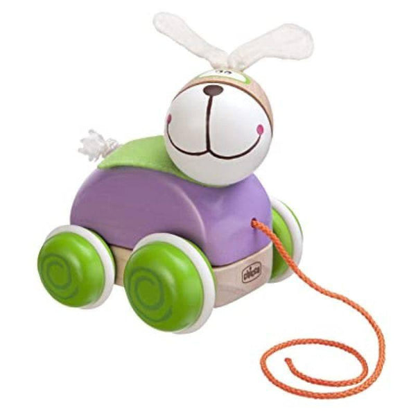 Chicco Pull Along Wooden Toy Rabbit - 12-36M - ZRAFH