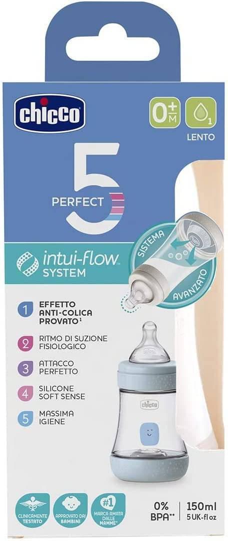Biberon PERFECT 5 Intui-Flow 0+ 150ml Chicco