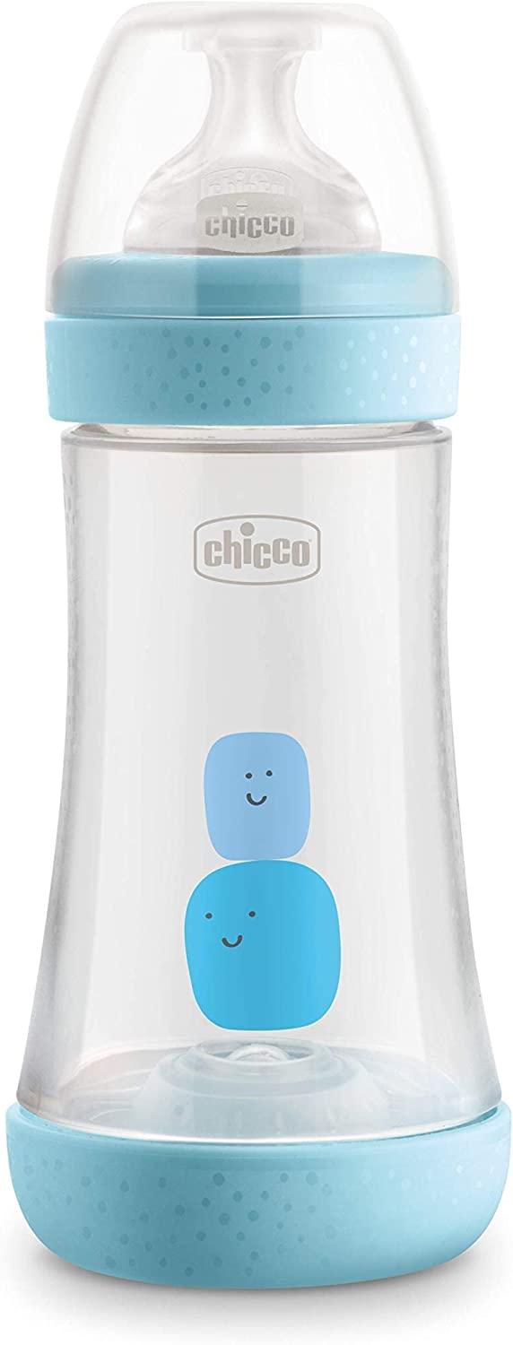 Chicco 5 Perfect intui-flow system 240 ml Feeding Bottle 2m+ Blue - ZRAFH