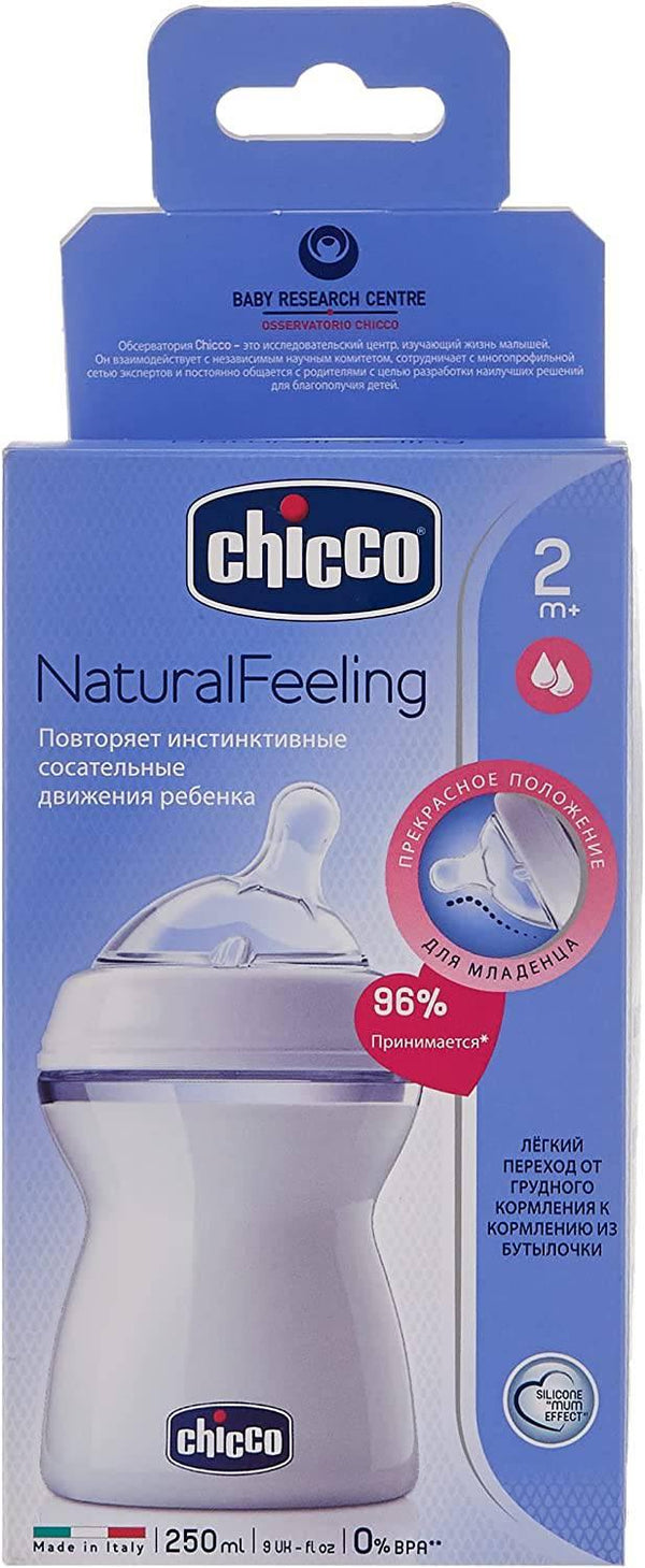 Chicco Natural Feeling 250 ml Feeding Bottle 2 m+ - ZRAFH