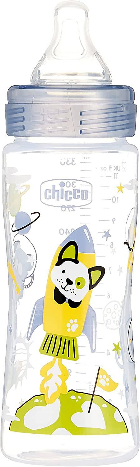 Chicco NaturalFeeling Anti-Colic and Pacifier Set, 0 Months, 150 ml, Soft  and Double Silicone, Anti-Colic Valve, Natural Feeding and Mixed