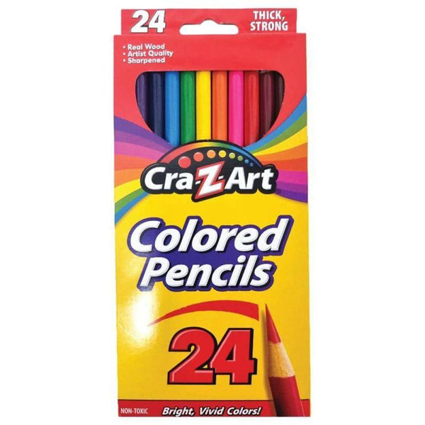 CraZart Coloured Pencils Peggable Box - 24 pcs - ZRAFH