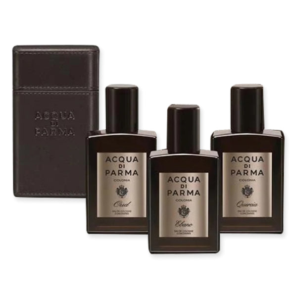 Acqua Di Parma collection Set For Men - 4 Pieces ( Eau De Cologne - 3 x 30 ml + Leather Case ) - Zrafh.com - Your Destination for Baby & Mother Needs in Saudi Arabia