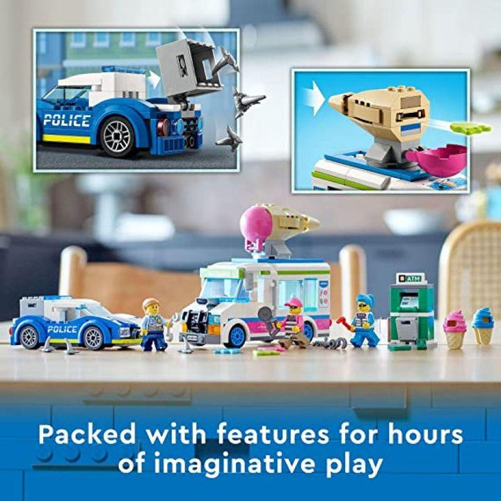 Lego City Ice Cream Truck Police Chase Toy set - 317 Pieces - 6379601 - Zrafh.com - Your Destination for Baby & Mother Needs in Saudi Arabia