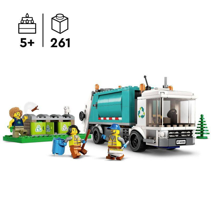 Lego City Great Vehicles 60386 Recycling Truck Playset - 261 Pieces - Zrafh.com - Your Destination for Baby & Mother Needs in Saudi Arabia