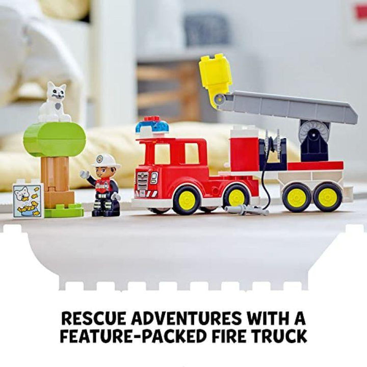 Lego Duplo Town Fire Truck Building Toy Set - 21 Pieces - 6379258 - Zrafh.com - Your Destination for Baby & Mother Needs in Saudi Arabia