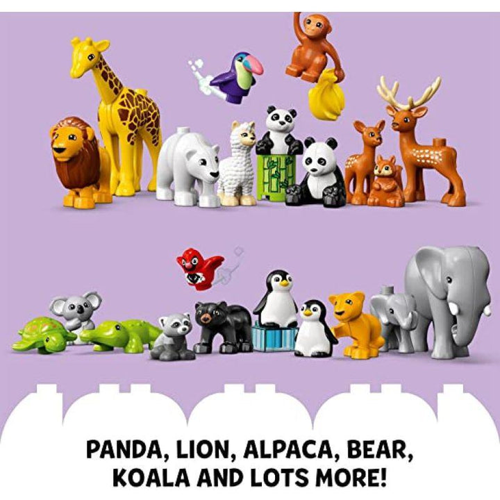 Lego Duplo Wild Animals of The World Toy Set - 142 Pieces - 6379270 - Zrafh.com - Your Destination for Baby & Mother Needs in Saudi Arabia