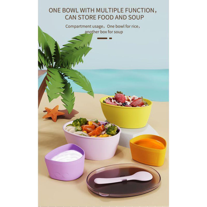 Kids Bowl With Multiple Function With Dustproof Cover - Zrafh.com - Your Destination for Baby & Mother Needs in Saudi Arabia