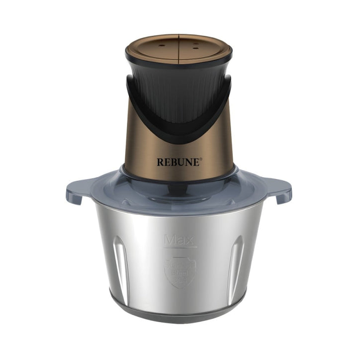 Rebune Meat And Vegetable Chopper With A Wide Stainless Steel Bowl - 2 L - 350 W - Zrafh.com - Your Destination for Baby & Mother Needs in Saudi Arabia