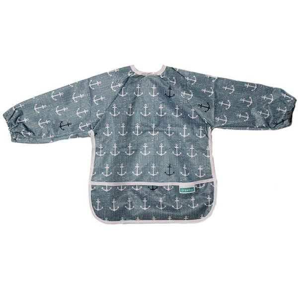 Dreeba Long Sleeves Bibs With Ship Anchor Design - Dark Blue - ZRAFH