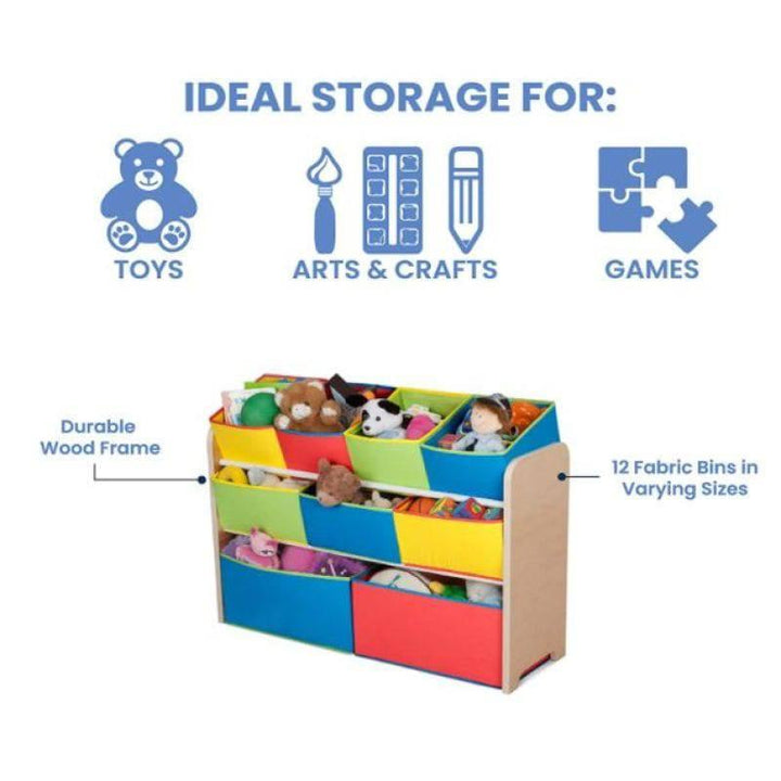 Dreeba Kids Toy Organizer With 9 Storage Fabric Bins - Colorful - ZRAFH