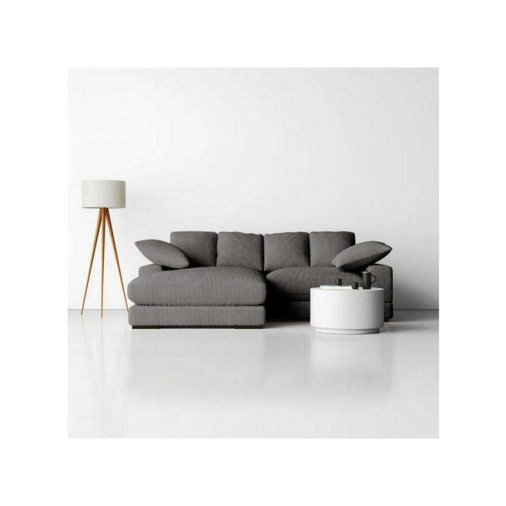 Alhome Lshape sofa 250x160x80x85 cm - Grey - Zrafh.com - Your Destination for Baby & Mother Needs in Saudi Arabia