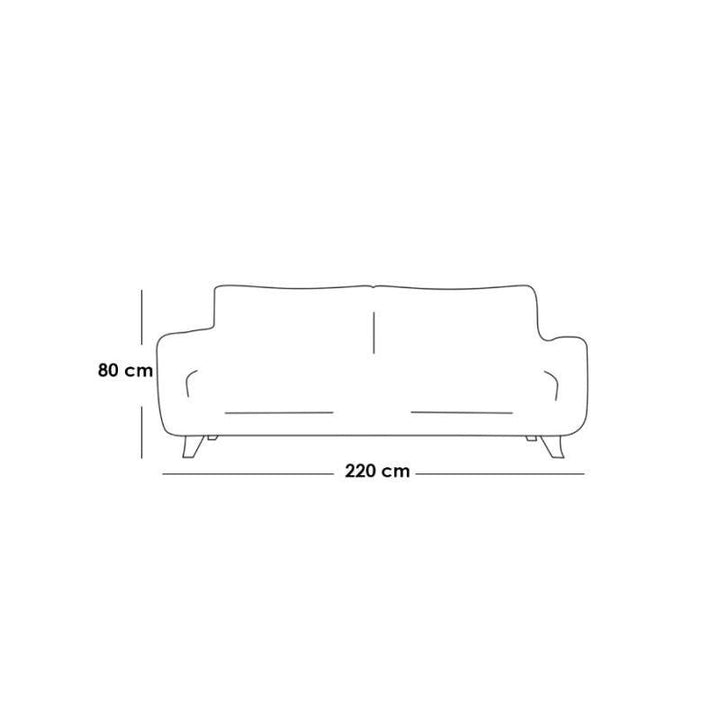 Alhome3-seater sofa made of linen and Swedish wood - beige - AL-126 - Zrafh.com - Your Destination for Baby & Mother Needs in Saudi Arabia