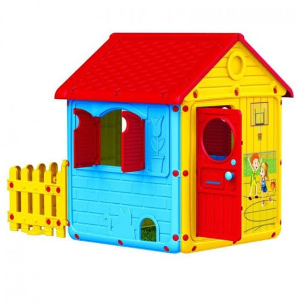 Dolu My First House With Fence - 125x100x104 cm - Multicolor - Zrafh.com - Your Destination for Baby & Mother Needs in Saudi Arabia