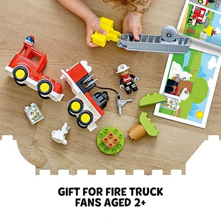 Lego Duplo Town Fire Truck Building Toy Set - 21 Pieces - 6379258 - Zrafh.com - Your Destination for Baby & Mother Needs in Saudi Arabia