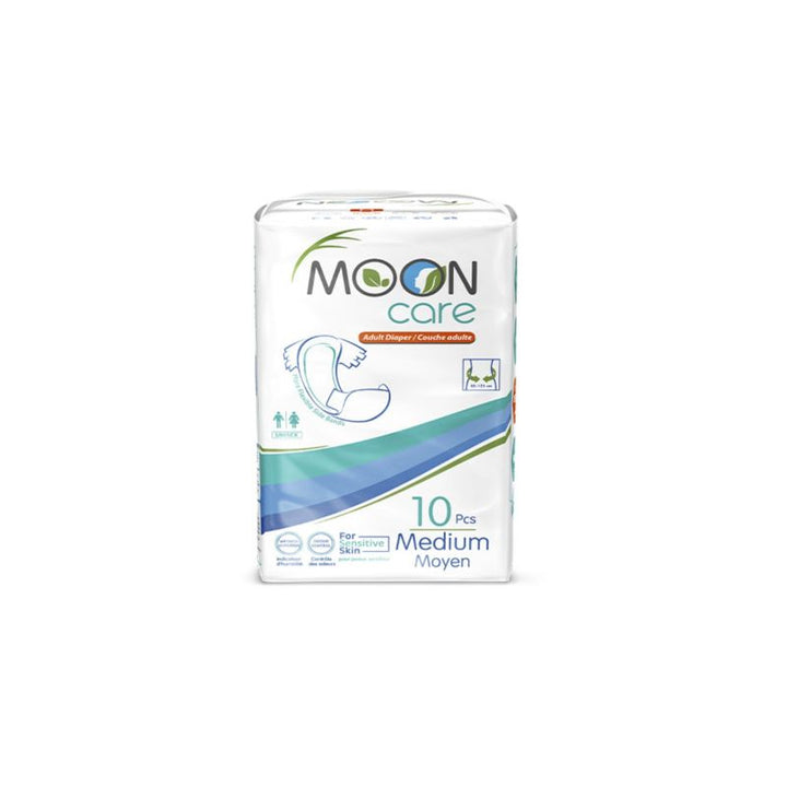 Mooncare Adult Diapers - Medium - 10 Pieces - Zrafh.com - Your Destination for Baby & Mother Needs in Saudi Arabia