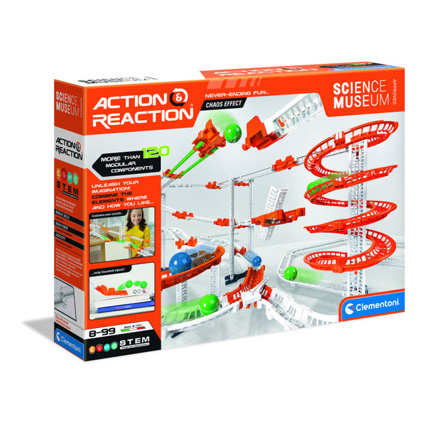 Clementoni Action & Reaction - Marble Car Track - Zrafh.com - Your Destination for Baby & Mother Needs in Saudi Arabia