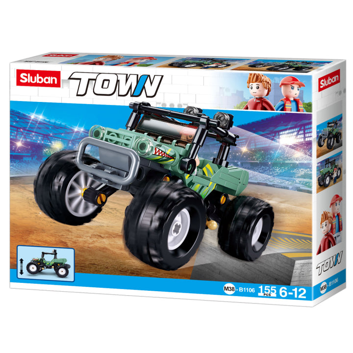 Sluban Off-road Vehicle Green Building And Construction Toys Set - 155 Pieces - Zrafh.com - Your Destination for Baby & Mother Needs in Saudi Arabia