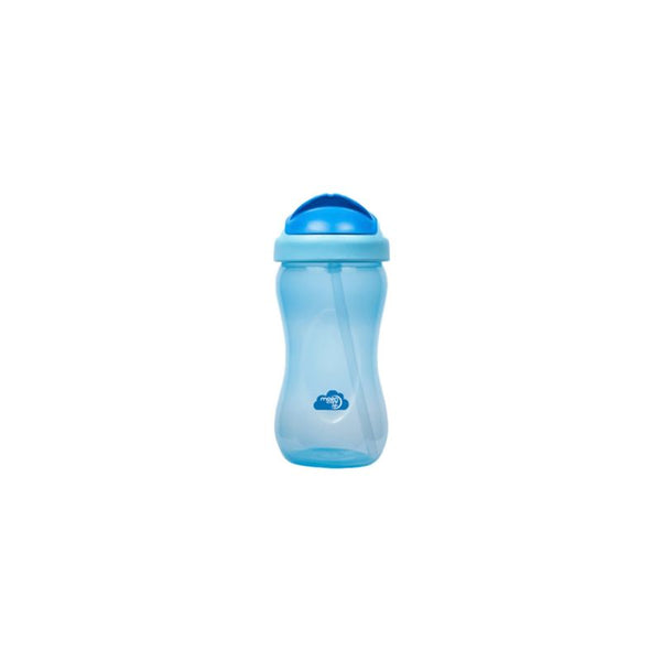 Mooncare Colored Bottle With Straw - 350 ml - Blue - Zrafh.com - Your Destination for Baby & Mother Needs in Saudi Arabia