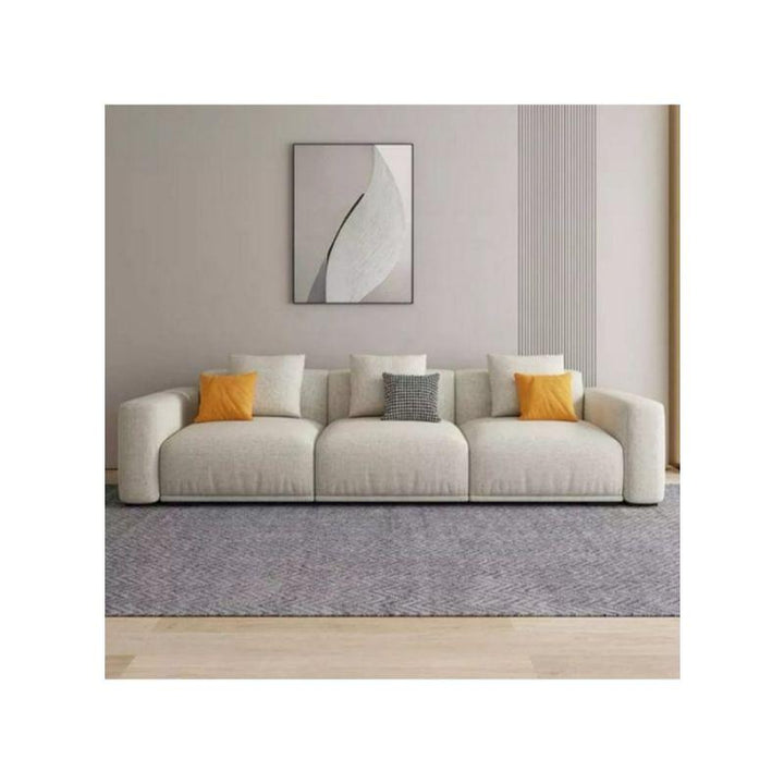 Alhome 4-Seater Sofa 250x85x80 cm - Off White - Zrafh.com - Your Destination for Baby & Mother Needs in Saudi Arabia