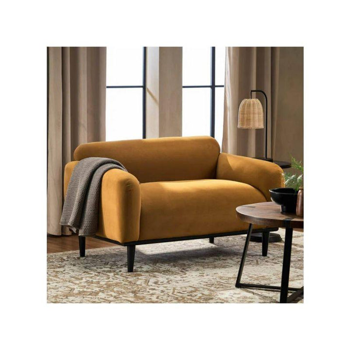 Alhome 2-Seater Sofa 180x85x85 cm - Yellow - Zrafh.com - Your Destination for Baby & Mother Needs in Saudi Arabia