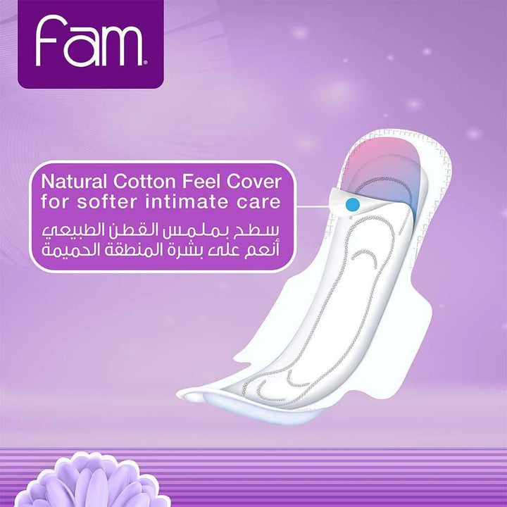 Sanitary Pads Fam  Maxi Folded with Wings Night 48 pads - ZRAFH