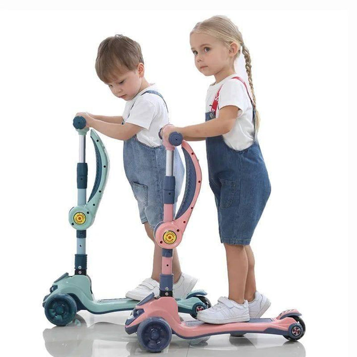 Family Center Children's Scooter 3-in-one - Yellow - 52×31x72CM - 13-M3-68Y - ZRAFH