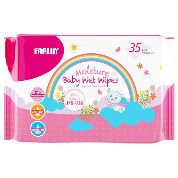 Farlin Anti-Rash Baby Wet Wipes 35 Sheets - 3 Packs - ZRAFH