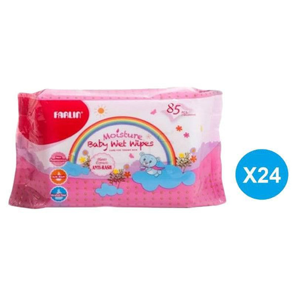 Farlin Anti-Rash Baby Wet Wipes 85 Sheets - 24 Packs - ZRAFH