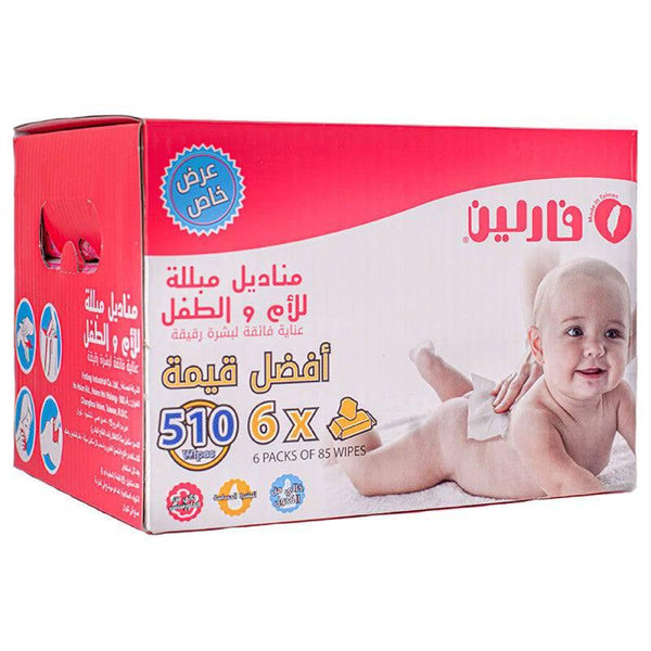 Farlin Anti-Rash Baby Wet Wipes 85 Sheets - 6 Packs DT.006A-6B - ZRAFH