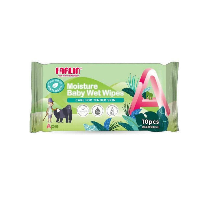 Farlin Safari Wet Wipes 10 Sheets - 5 Packs - ZRAFH