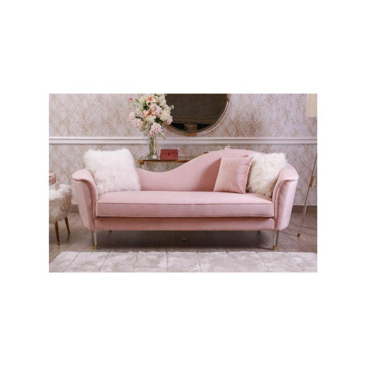 Alhome 2 Seaters Sofa 91x210x85 cm - Pink - Zrafh.com - Your Destination for Baby & Mother Needs in Saudi Arabia