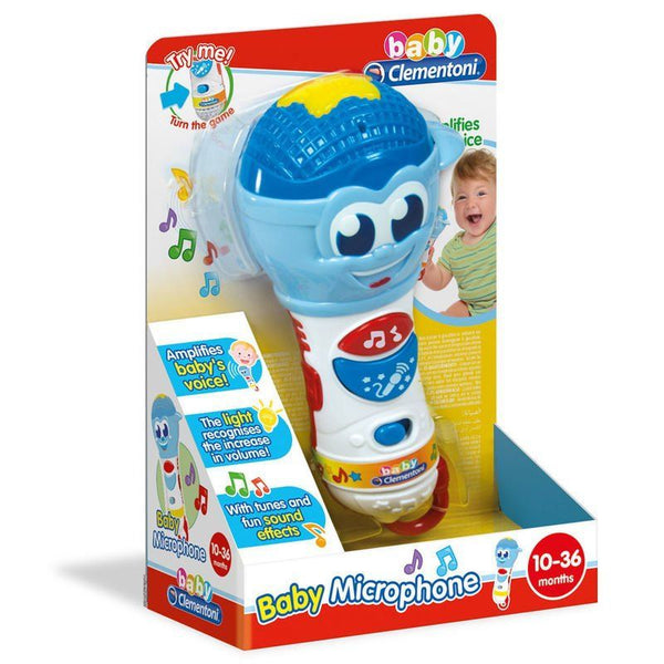 Clementoni Baby Microphone - Blue And White - Zrafh.com - Your Destination for Baby & Mother Needs in Saudi Arabia