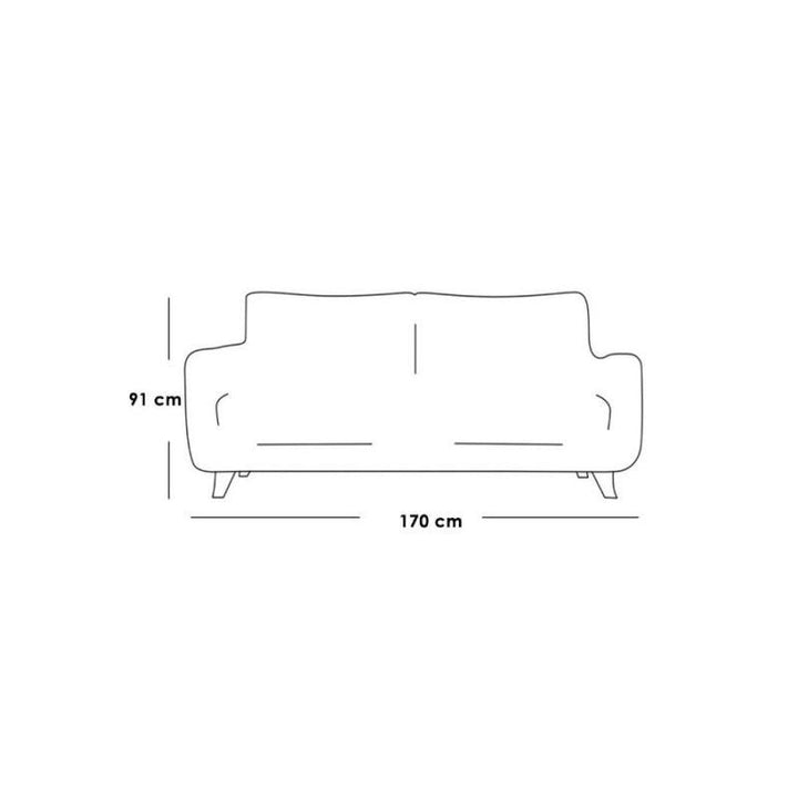 Alhome 2-Seater Sofa 170x89x91 cm - Beige - AL-1395 - Zrafh.com - Your Destination for Baby & Mother Needs in Saudi Arabia