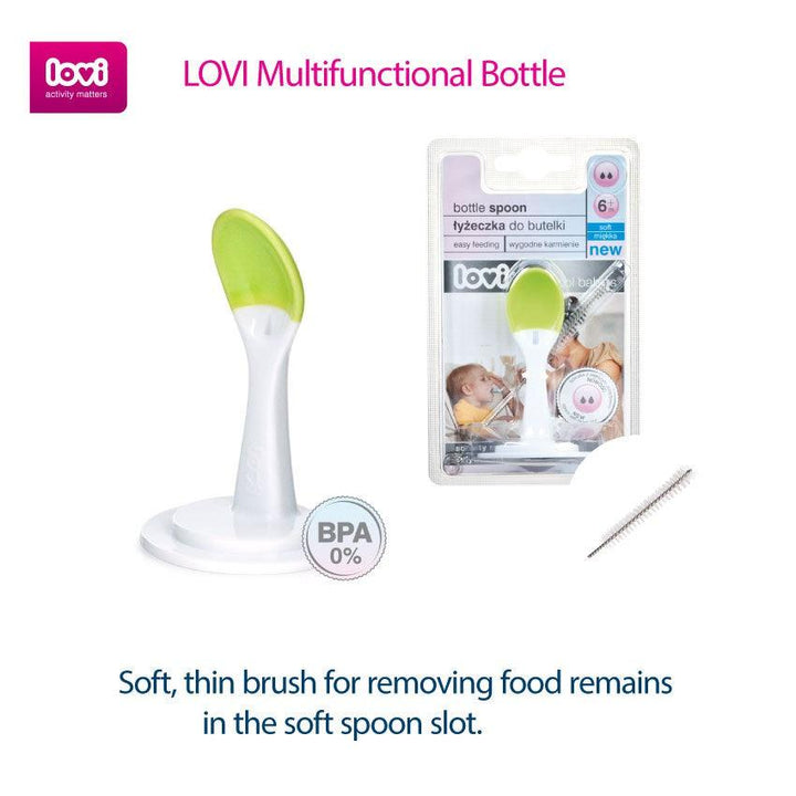 Lovi Bottle spoon with bigger hole For Babies 6+ Months Green - ZRAFH