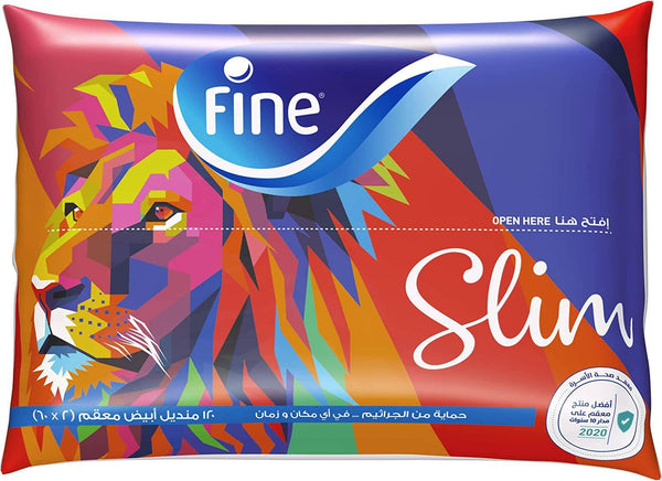 Fine Facial tissue soft pack 60 sheets X 2 Ply- Easy pack sterilized tissues for germ protection - ZRAFH