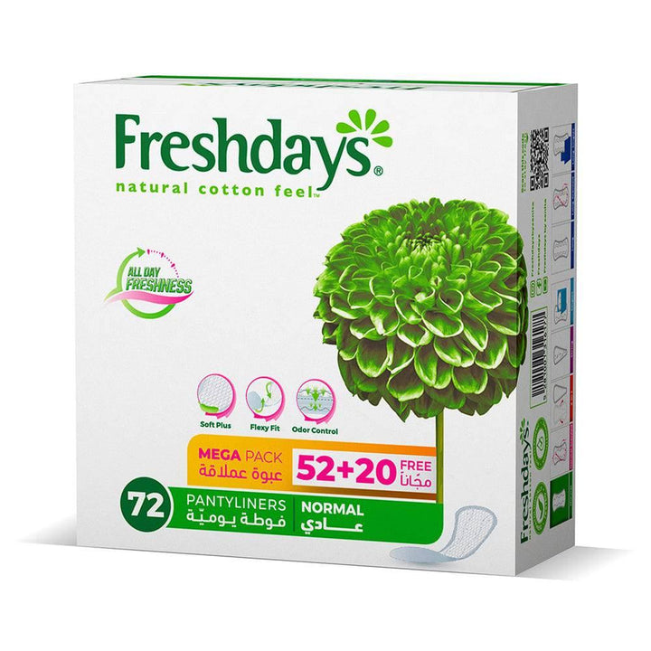 Freshdays Daily Liners  Normal 72 pads - ZRAFH
