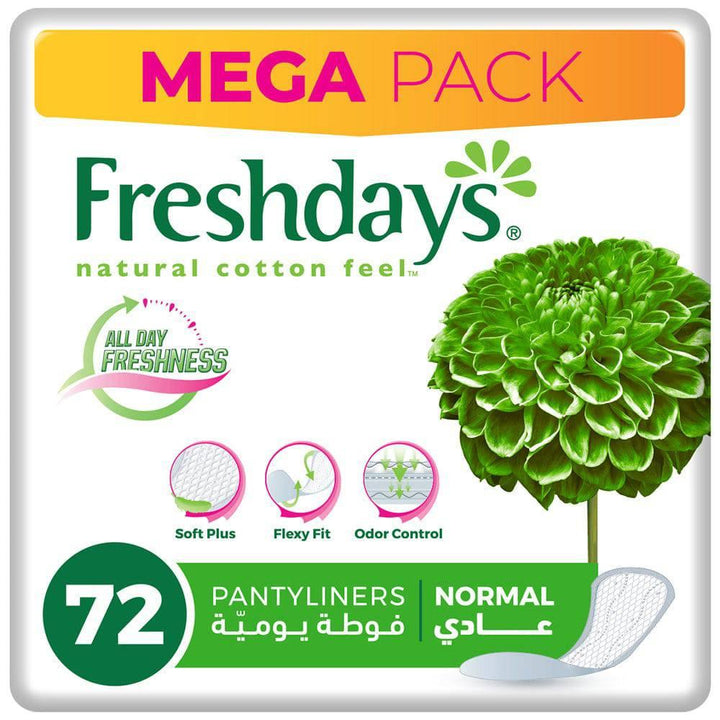 Freshdays Daily Liners  Normal 72 pads - ZRAFH