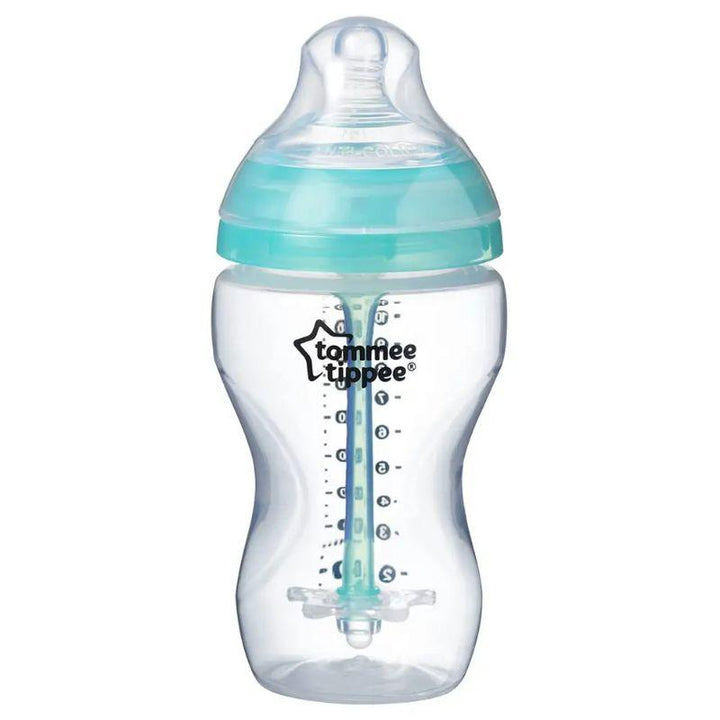 Tommee Tippee Anti-Colic Medium Flow Baby Bottle with Unique Anti-Colic Venting System - 340 ml - Zrafh.com - Your Destination for Baby & Mother Needs in Saudi Arabia