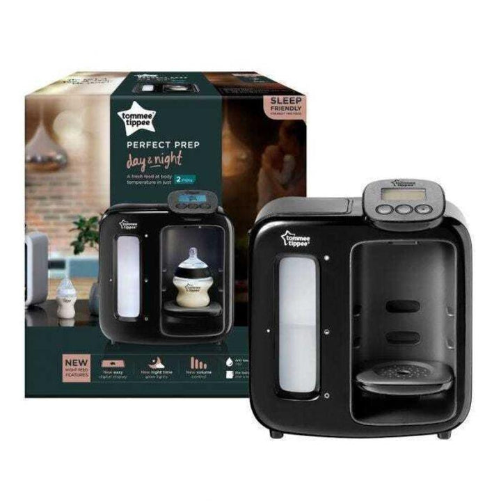 Tommee Tippee Perfect Prep Day And Night Machine Instant and Fast Baby Bottle Maker with Antibacterial Filter - Black - Zrafh.com - Your Destination for Baby & Mother Needs in Saudi Arabia